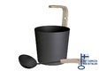 OPA LUMO Earth - sada kbelík a naběračka do sauny, černá