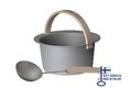 OPA LUMO Cozmic - sada kbelík a naběračka do sauny, šedá