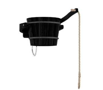 SAWO Polévací vědro do sauny černé, cedr