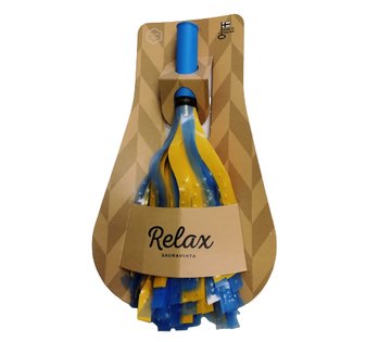 RELAX saunová metlička- modro žlutá