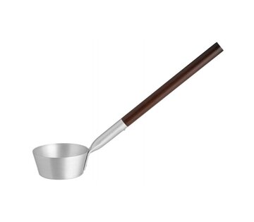 Rento - Saunová naběračka, hliník s tmavým bambusovým úchytem