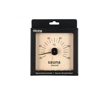 4Living - Saunový teploměr 8x "Sauna", modřín