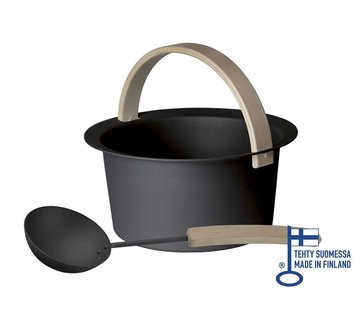 OPA LUMO Cozmic - sada kbelík a naběračka do sauny, černá