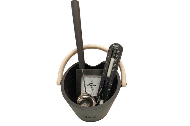 HUMM Základní sada do sauny, černá borovice