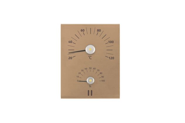 Rento - Teploměr s vlhkoměrem do sauny - champagne