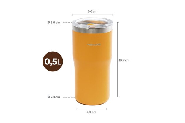 FISKARS Termohrnek On-The-Go 0,5 L, oranžový