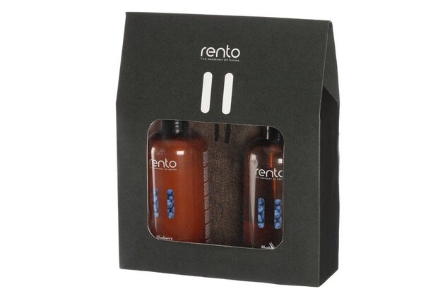 Rento - Dárkový set, kosmetická taška + aroma borůvka 