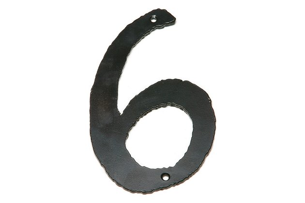 Pisla - domovní číslice 6, černá